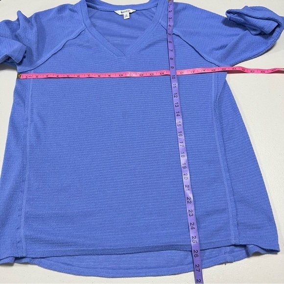 Wildfox Long Sleeve V-Neck Haley Brushed Cozy Sweater Top Periwinkle Blue - Picture 10 of 11